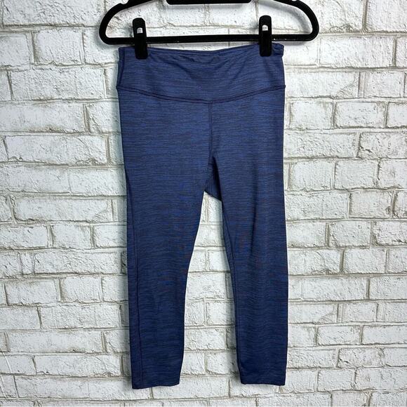 Outdoor Voices Leggings Heather Crop Capri Athletic Mid High Rise Navy Blue S - Picture 2 of 5